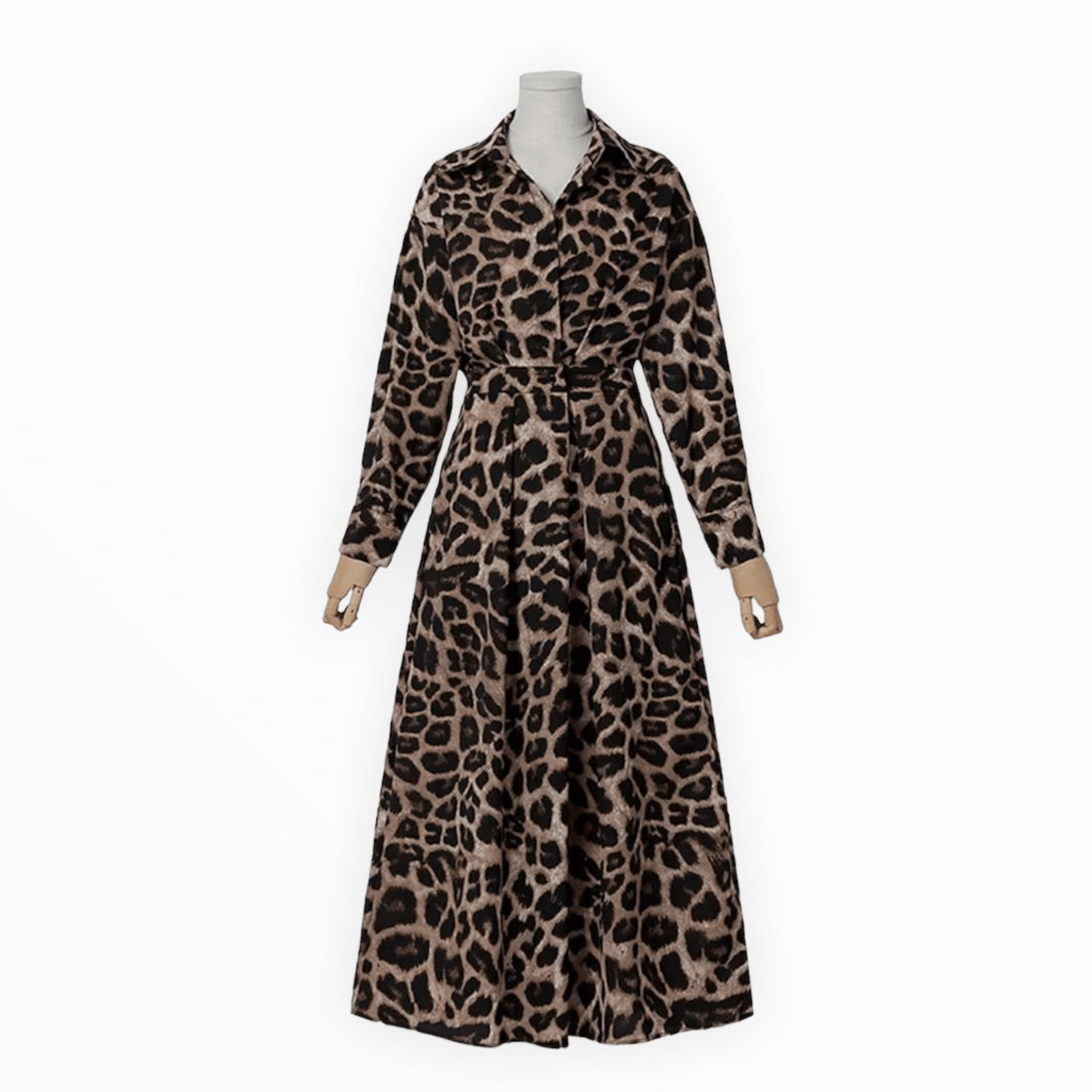 Années 40 Robe Chemise Trapèze Vintage Popeline - Ma Penderie Vintage