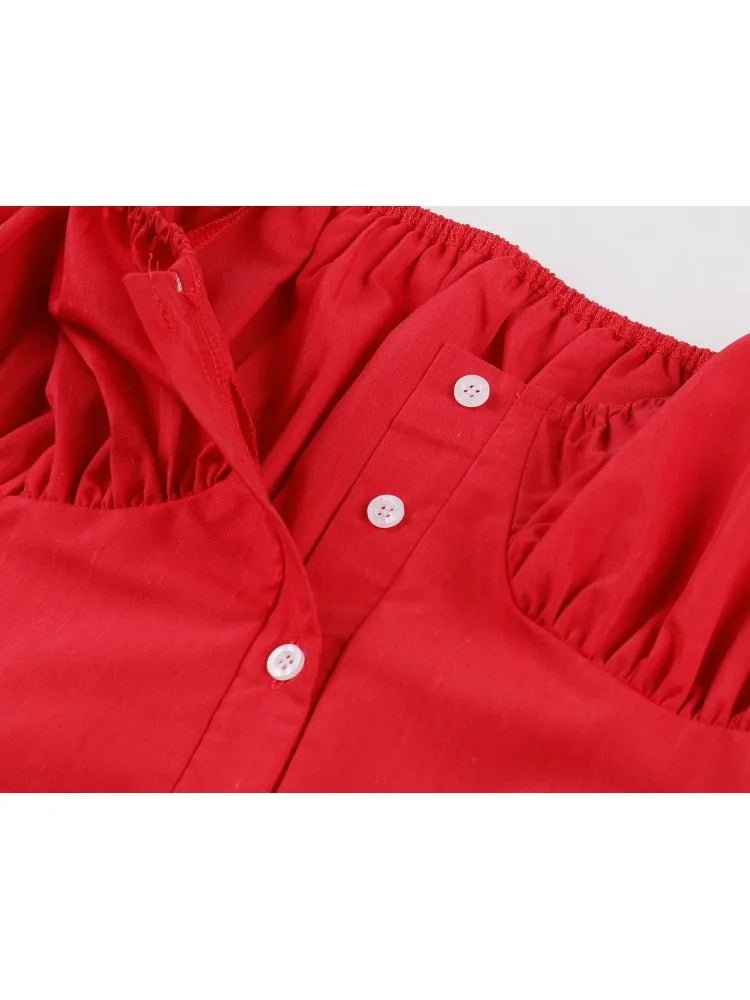 Années 50 Robe Midi Manches Volants Rome - Ma Penderie Vintage