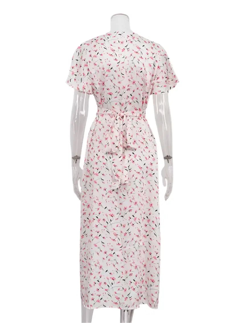 Années 40 Robe d'Été Midi Imprimé Floral - Ma Penderie Vintage