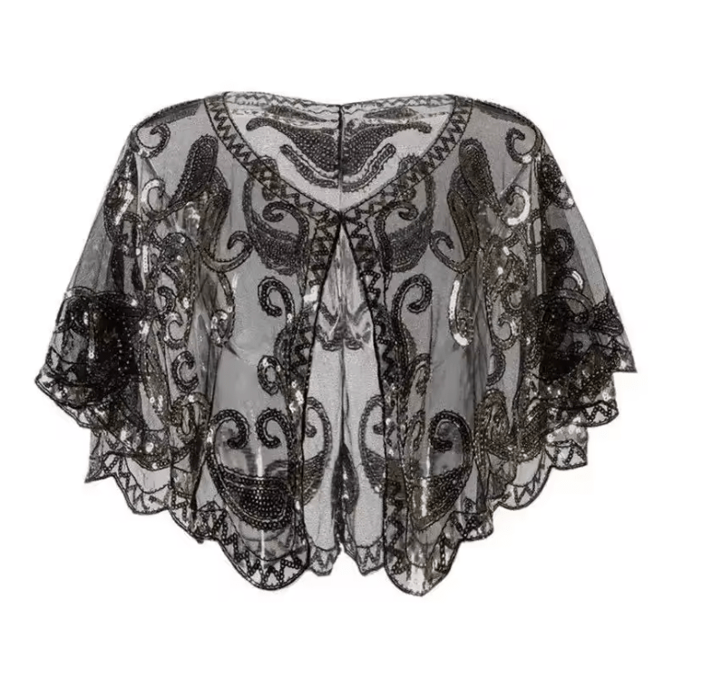 Années 20 Châle Art Deco Sequin Gatsby - Ma Penderie Vintage