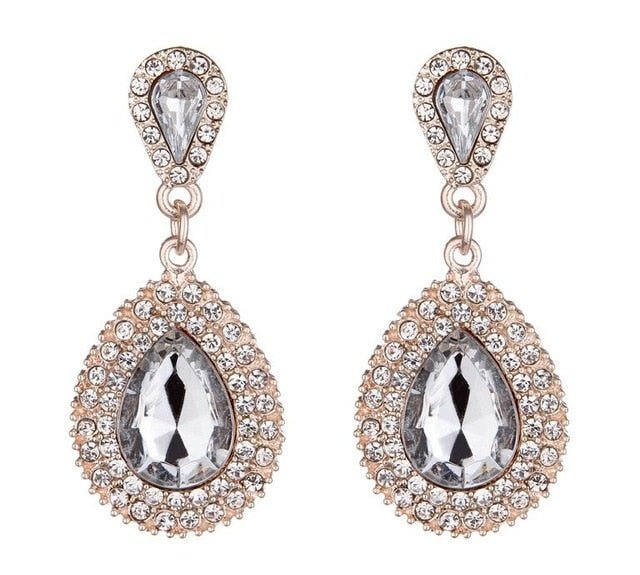 Années 50 Boucles d'oreilles Soirée En Strass - Ma Penderie Vintage