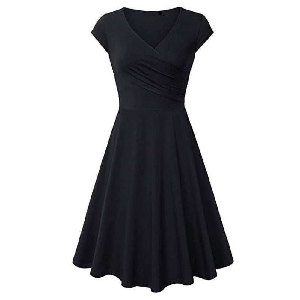 Années 60 Robe Évasée Col V Rétro - Ma Penderie Vintage