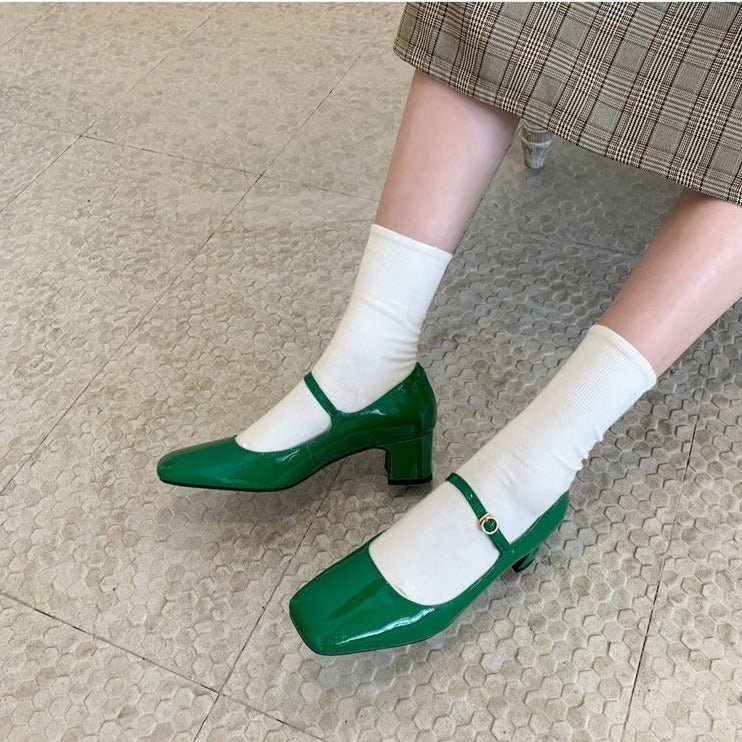 Années 60 Chaussures Cuir Rétro Mary Jane - Ma Penderie Vintage