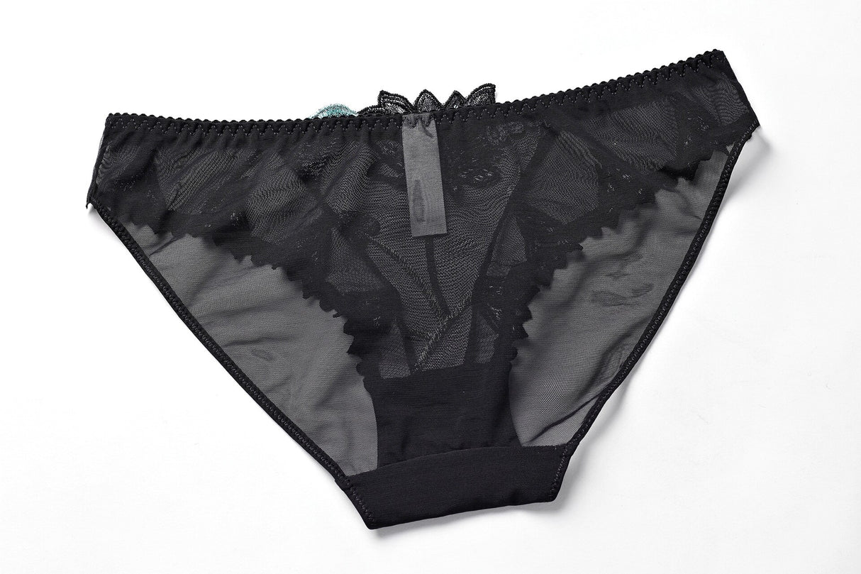 Années 60 Ensemble Soutien - Gorge et Culotte Brodé Cerise - Ma Penderie Vintage