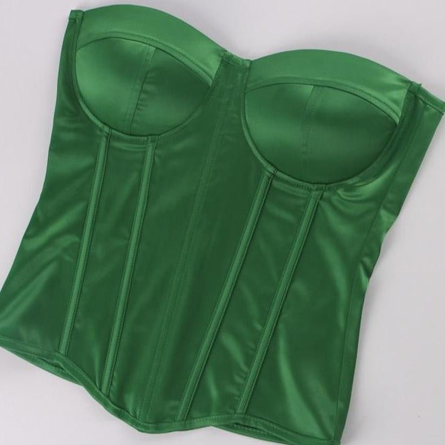 Années 80 Bustier De Soirée Satin Pin Up - Ma Penderie Vintage