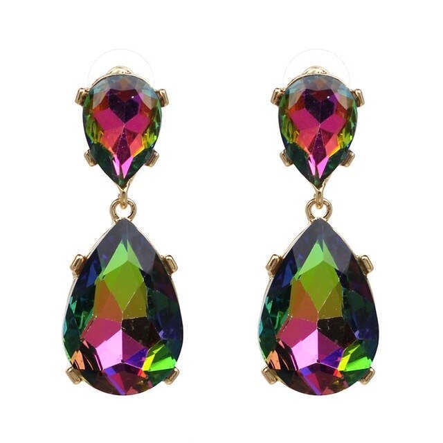 Années 50 Boucles d'Oreilles Rétro Strass Monaco - Ma Penderie Vintage