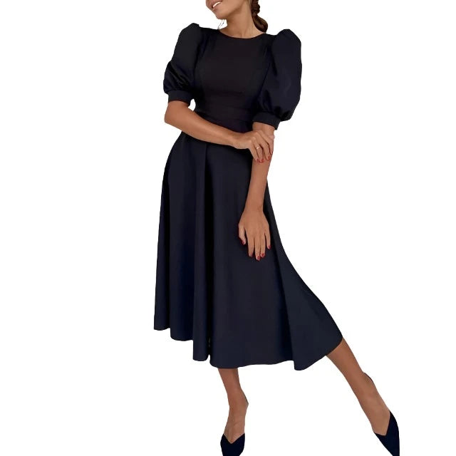 <tc>1960's</tc> Classic Flared Dress <tc>M</tc>Balloon Hips