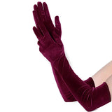 Années 50 Gants Longs Velours Glamour