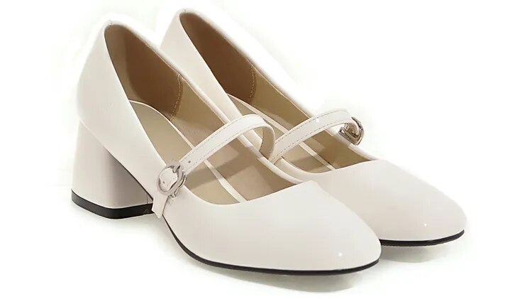 <tc>1960's</tc> Retro Mary Jane Shoes Patent Leather