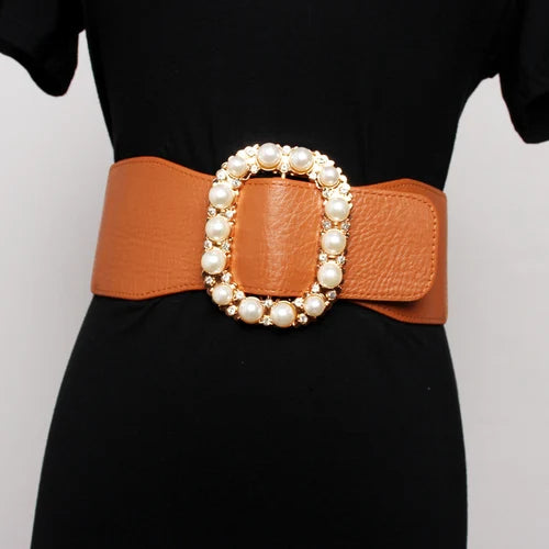 Années 60 Ceinture Glamour Boucle Perles Rétro