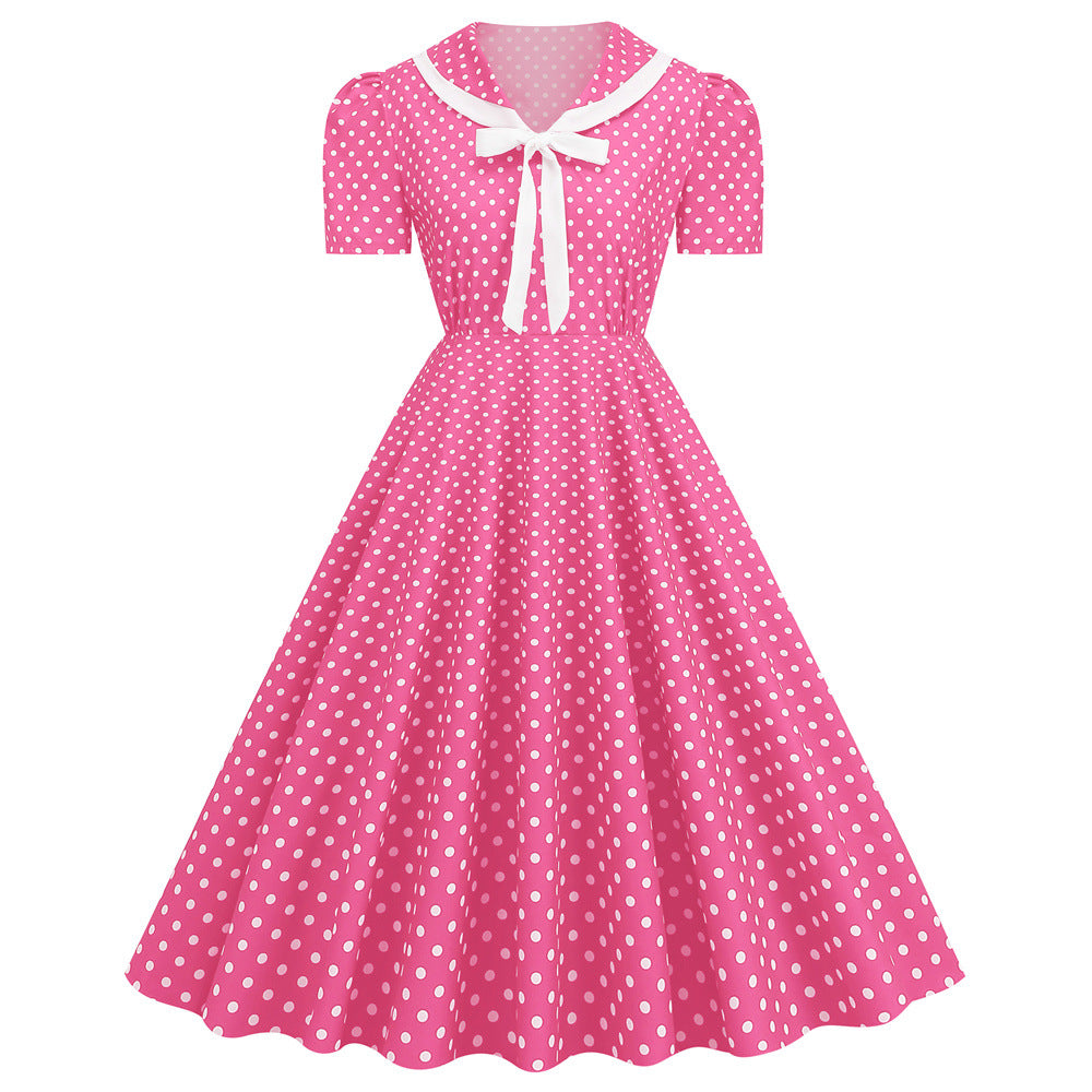 Années 50 Robe Évasée Imprimé Rockabilly - Ma Penderie Vintage