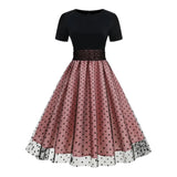 <tc>1950's</tc> Polka Dot Tulle Pin Up Flared Dress