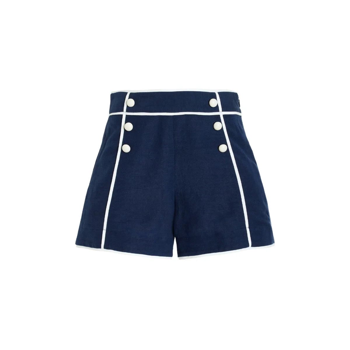 Années 60 Ensemble Maillot de Bain Et Shorts Taille Haute Marin - Ma Penderie Vintage