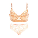 Années 70 Ensemble Lingerie Dentelle Florale Rétro