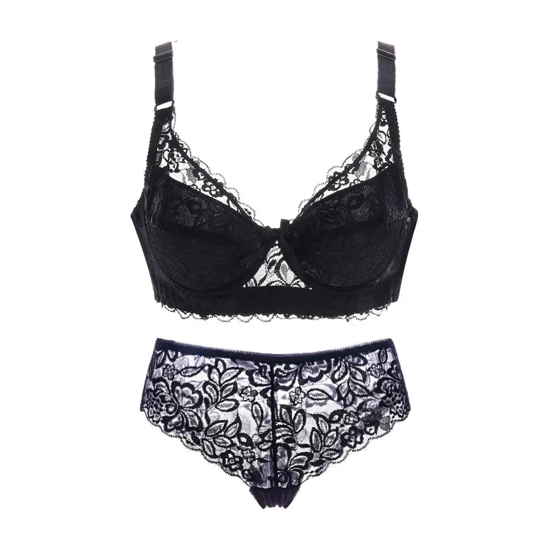 Années 70 Ensemble Lingerie Dentelle Florale Rétro