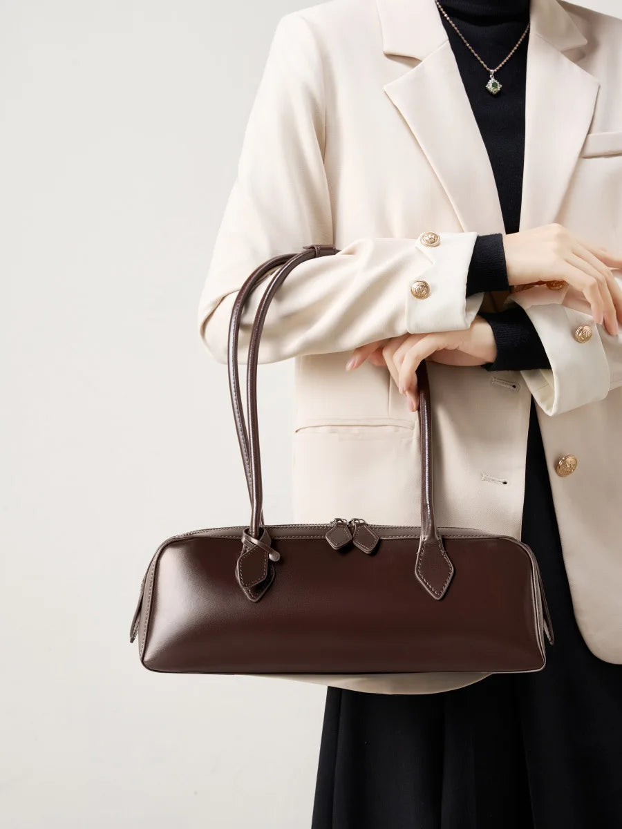 Années 60 Sac Cuir Baguette Rétro Parisien - Ma Penderie Vintage