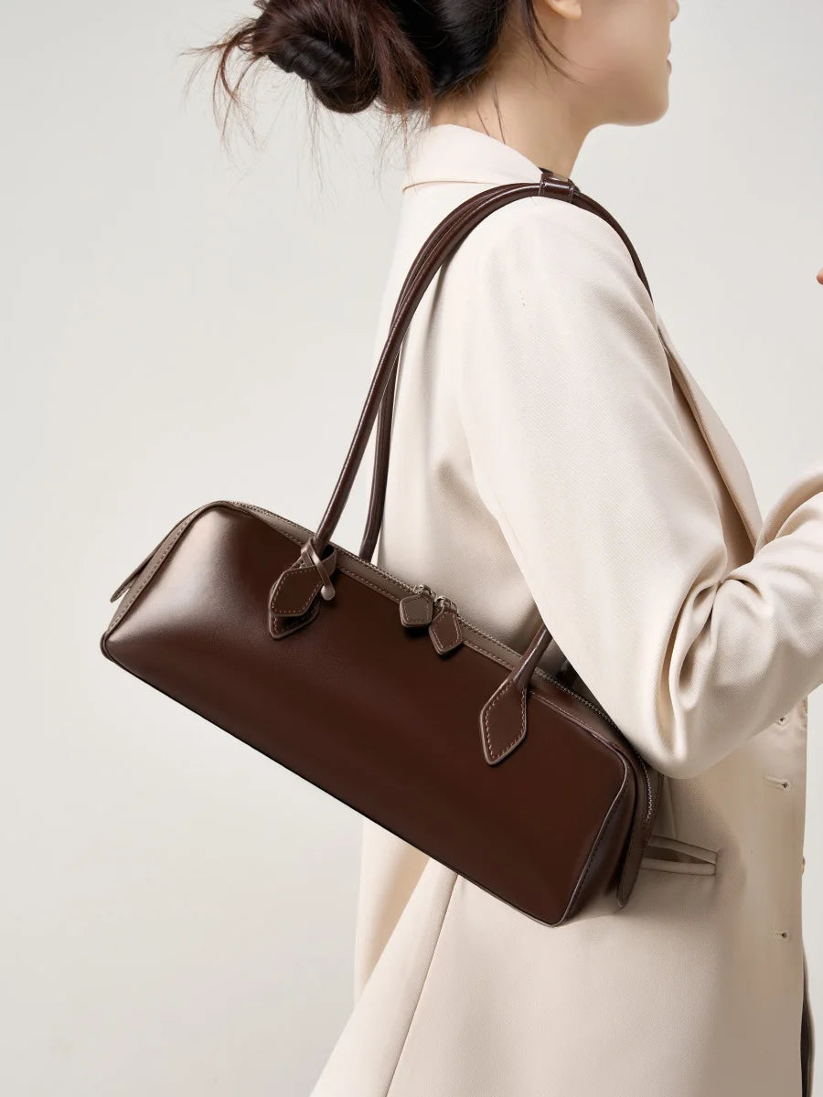 Années 60 Sac Cuir Baguette Rétro Parisien - Ma Penderie Vintage
