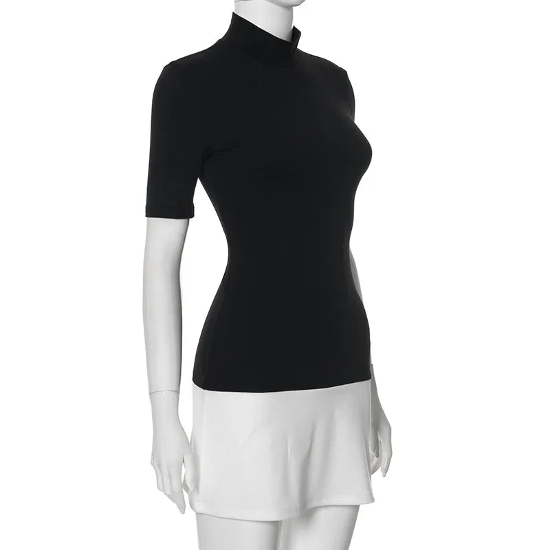 Années 60 Mini Robe Bicolore Mod - Ma Penderie Vintage