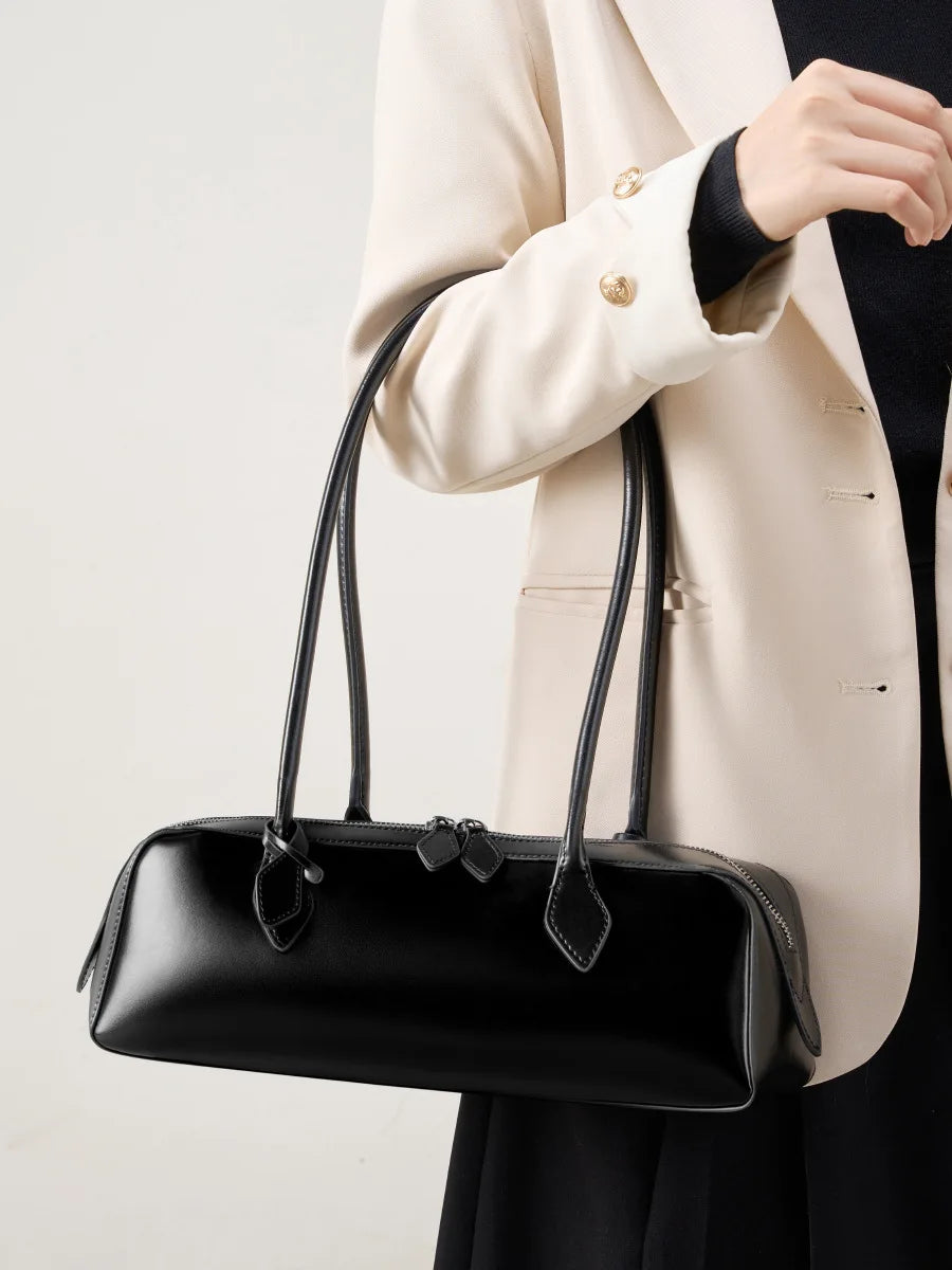 Années 60 Sac Cuir Baguette Rétro Parisien - Ma Penderie Vintage
