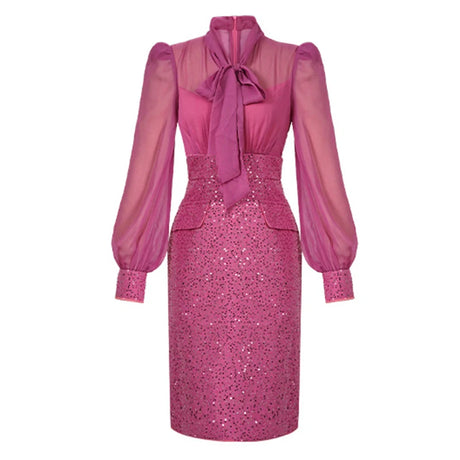 Années 60 Robe Cocktail Fuchsia Bardot - Ma Penderie Vintage