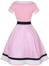 <tc>1960's</tc> Large Rockabilly Polka Dot Day Dress <tc>Size</tc>