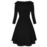 <tc>Años 50</tc> Vestido de cóctel retro de lunares