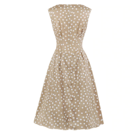 Années 40 Robe Midi À Pois Vintage Glamour - Ma Penderie Vintage