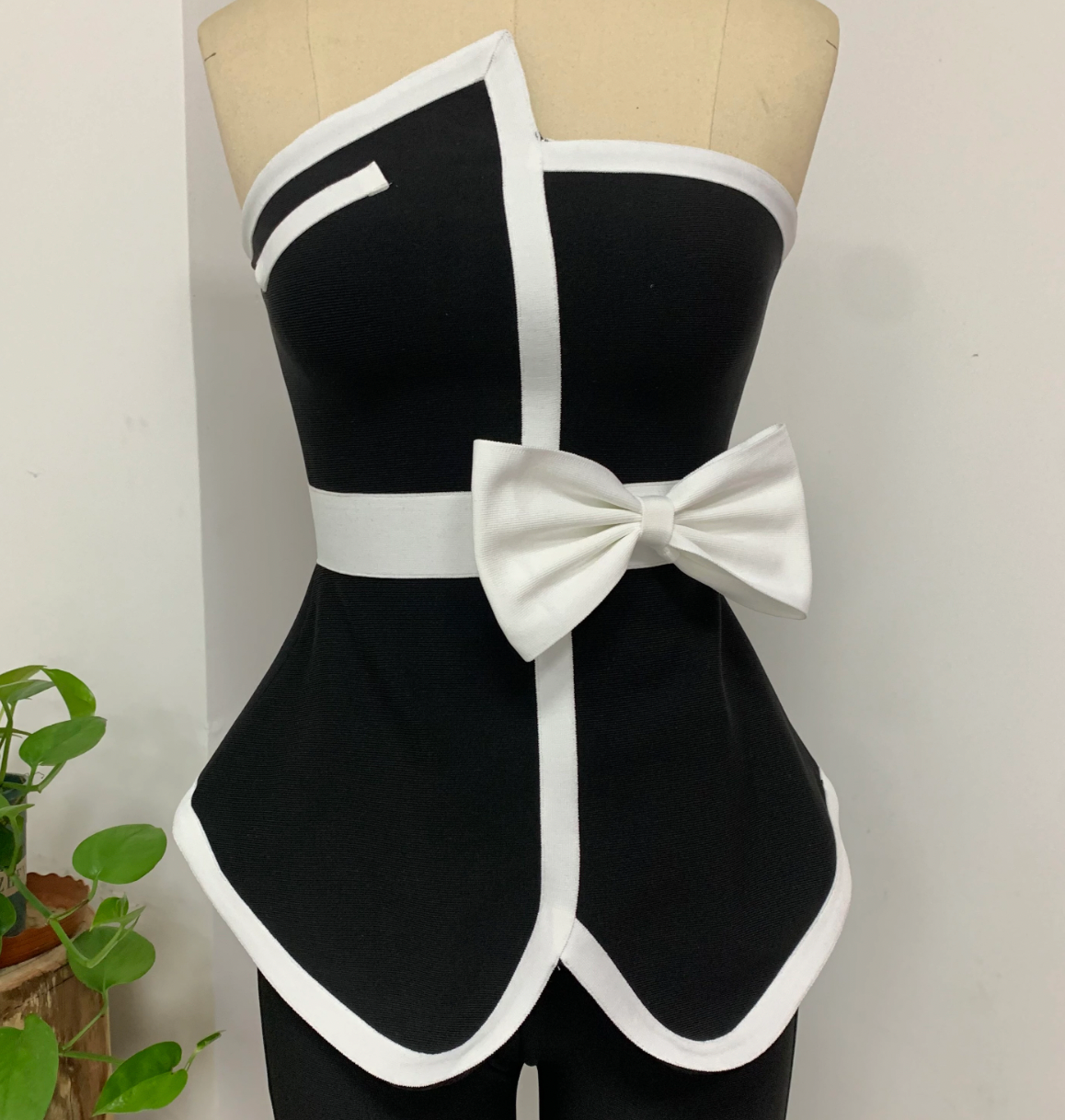 Années 80 Bustier Peplum Pin Up Mademoiselle