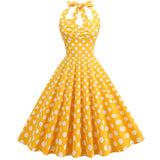 <tc>1950's</tc> Polka Dot Print Pin Up Trapeze Dress