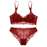 Années 50 Ensemble Lingerie Dentelle Rétro Romantique Rouge - Ma Penderie Vintage