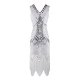 <tc>Años 20</tc> Vestido de noche retro con lentejuelas El gran Gatsby