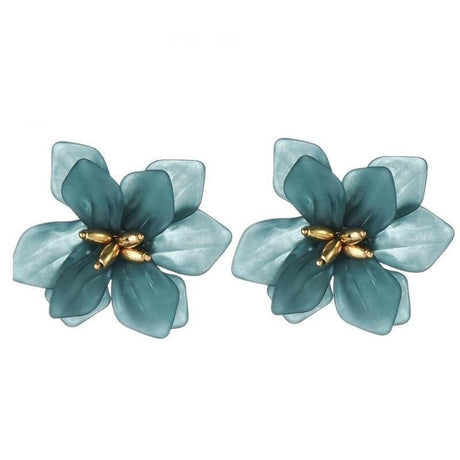 Années 40 Boucles d'oreilles Fleurs Grande - Ma Penderie Vintage