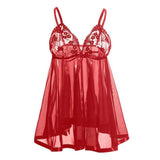 Années 60 Nuisette Babydoll Lingerie Grande Taille Rouge - Ma Penderie Vintage