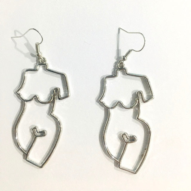 Années 60 Boucles d'oreilles Corps Picasso