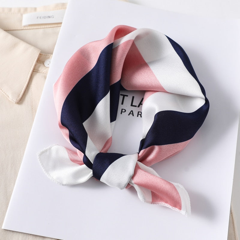 Années 50 Foulard Imprimé Rayures Vintage - Ma Penderie Vintage