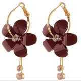 <tc>1960's</tc> Flower Hoop Earrings