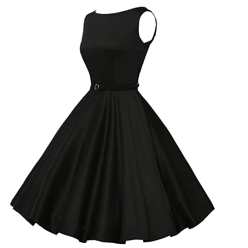 <tc>1950's</tc> Pin Up Hepburn Flared Dress