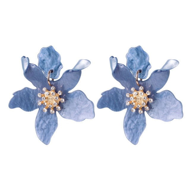 <tc>1930's</tc> Retro Resin Flower Earrings