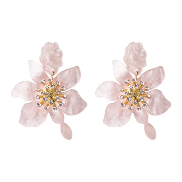 <tc>1930's</tc> Retro Resin Flower Earrings