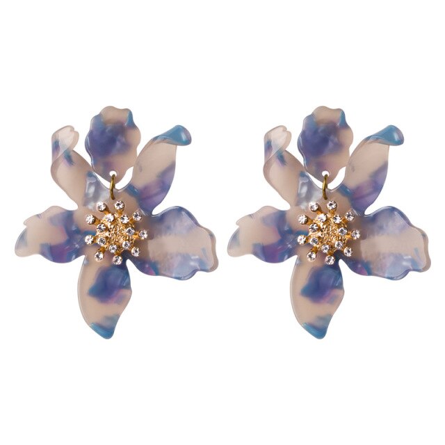 <tc>1930's</tc> Retro Resin Flower Earrings